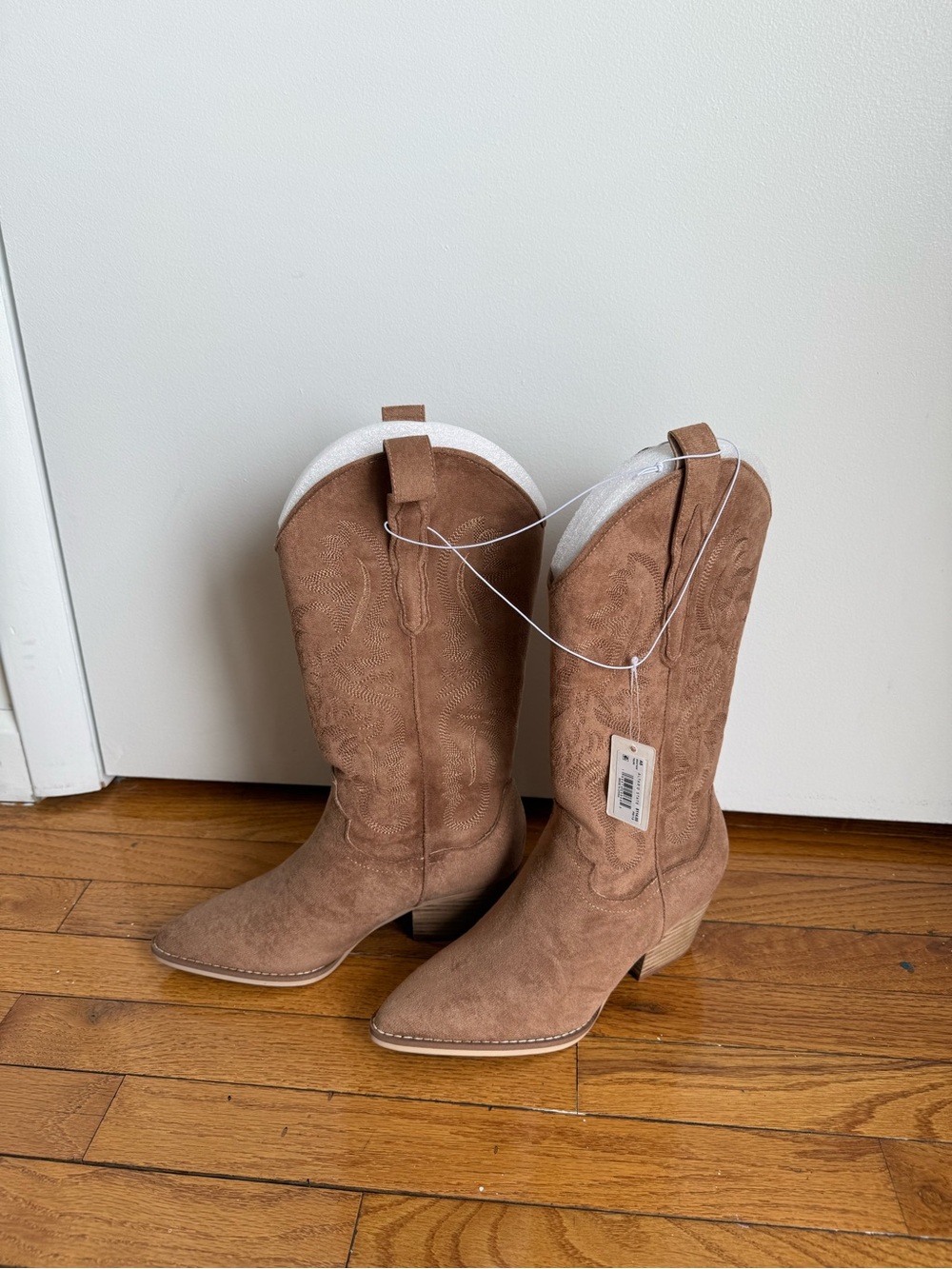 Altar'd State Taupe Suede Western Mid-Calf Boot - Picture 2 of 4